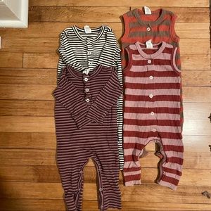 Kate Quinn Striped Union Suits 6-12 months